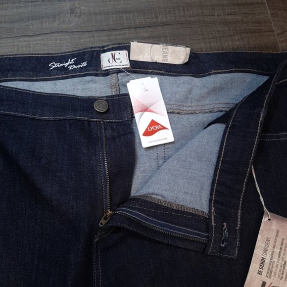 NEW Penningtons D/C Straight Leg Jeans Straight Fit Dark Wash Stretch Denim - Picture 8 of 14